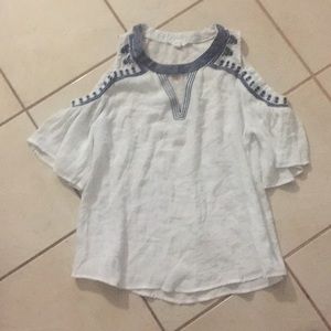 Open shoulder blouse
